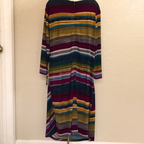 Tahari Multicolored Cowl Neck Dress - Women’s Plus Size 20W - NWT - Picture 2 of 12